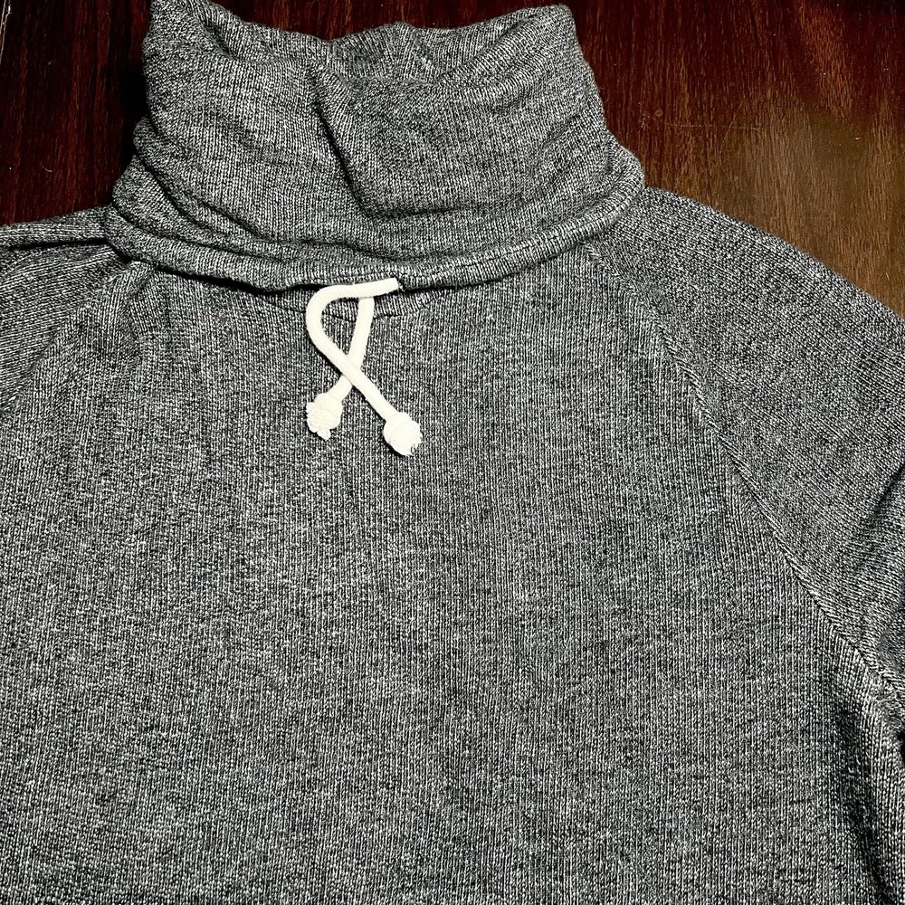 H&M Divided Gray Cowl Neck Pullover Hoodie Womens Size Large Medium-weight VGC
